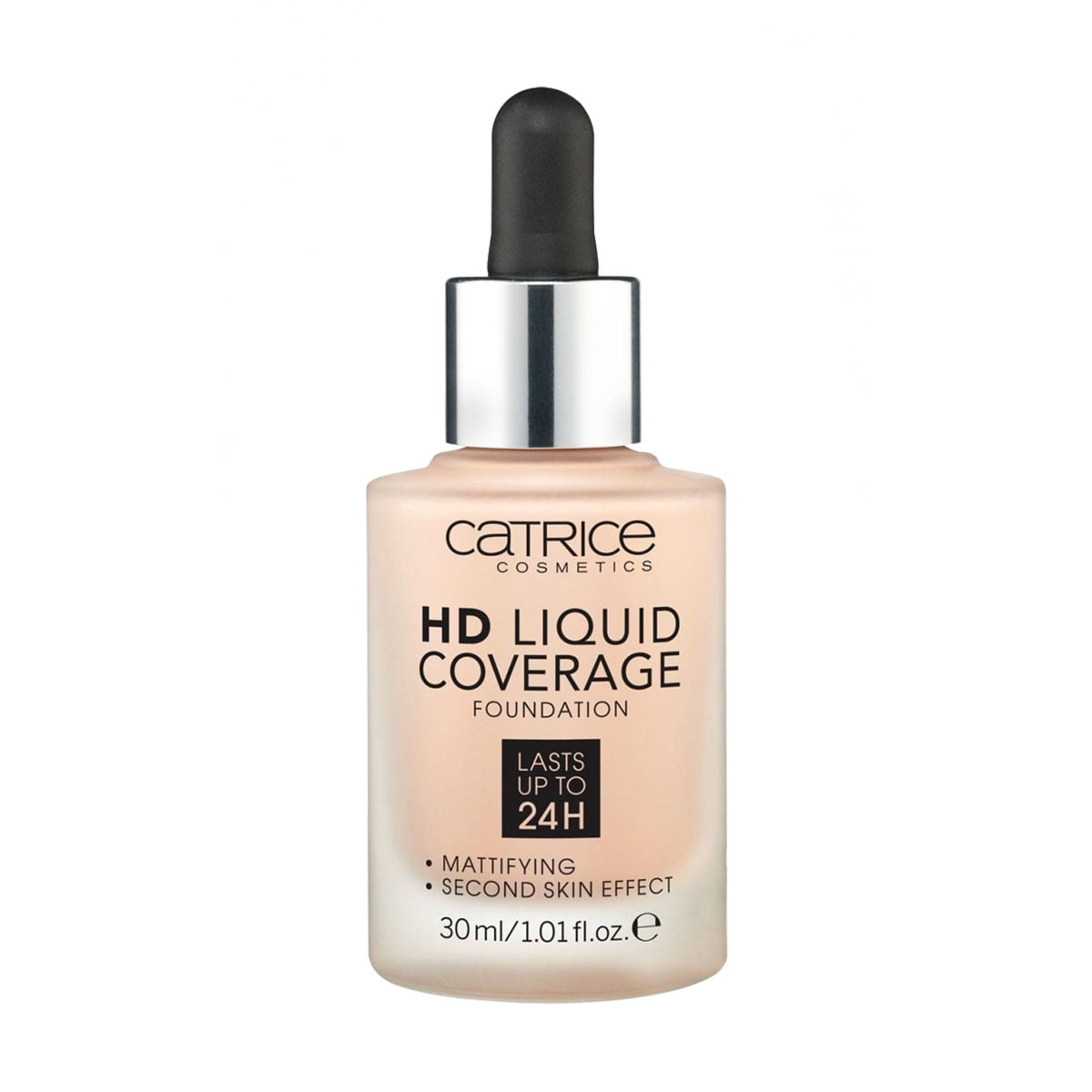 Матувальна тональна основа для обличчя Catrice HD Liquid Coverage Foundation, 010 Light Beige, 30 мл