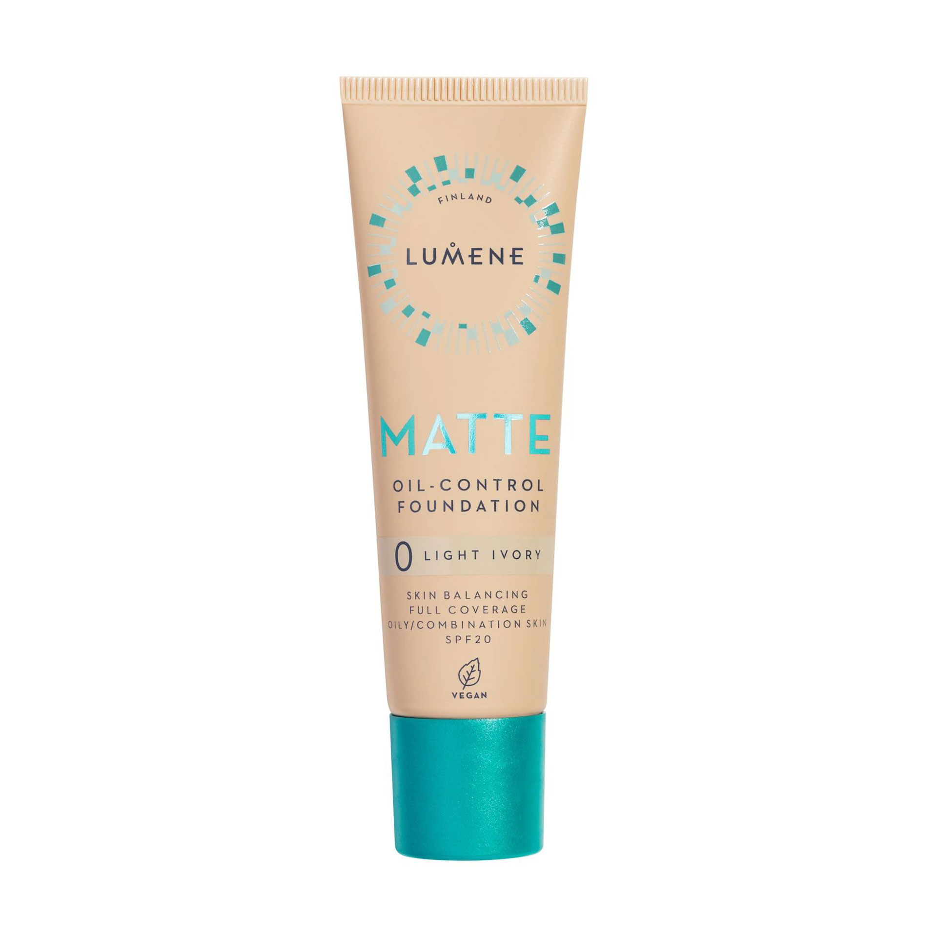 Матувальна тональна основа Lumene Matte Oil-control Foundation SPF 20, 0 Light Ivory, 30 мл